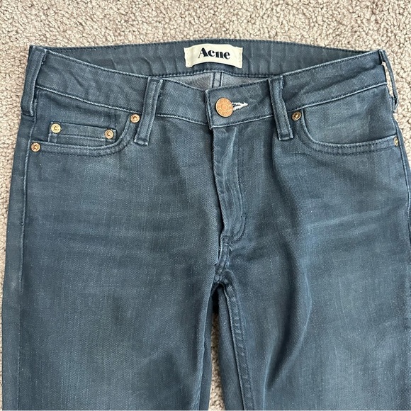 Acne Studios Jeans Womens Size 27 Rex Thunder Low Rise Skinny Straight Leg - Picture 2 of 12